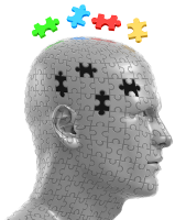 Head as puzzle; licensed image, do not copy